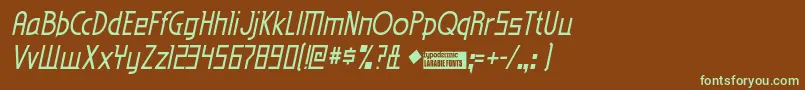 EdenMillsItalic Font – Green Fonts on Brown Background