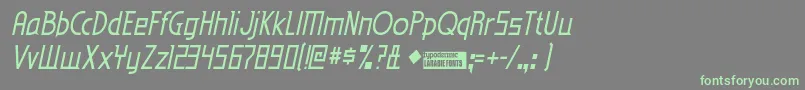 EdenMillsItalic Font – Green Fonts on Gray Background