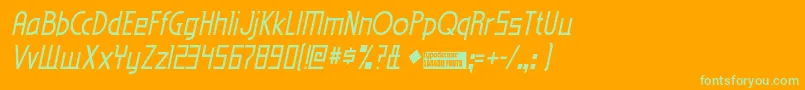 EdenMillsItalic Font – Green Fonts on Orange Background
