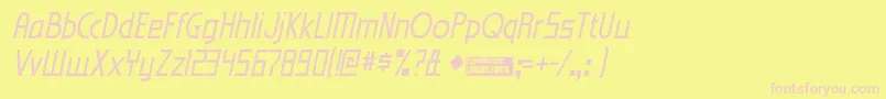 EdenMillsItalic Font – Pink Fonts on Yellow Background