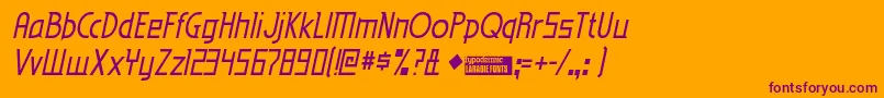 EdenMillsItalic Font – Purple Fonts on Orange Background