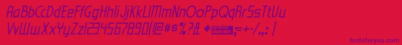 EdenMillsItalic Font – Purple Fonts on Red Background