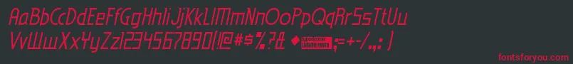 EdenMillsItalic Font – Red Fonts on Black Background