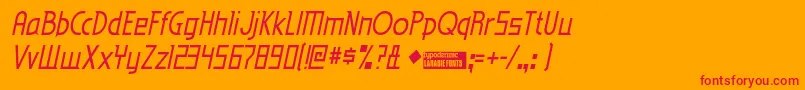 Шрифт EdenMillsItalic – красные шрифты на оранжевом фоне