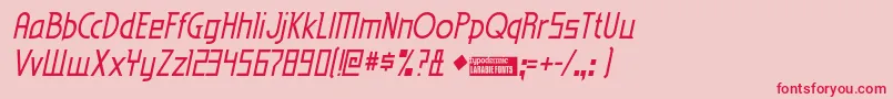 EdenMillsItalic Font – Red Fonts on Pink Background