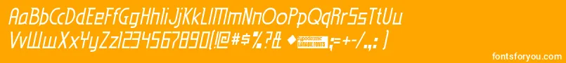 EdenMillsItalic Font – White Fonts on Orange Background