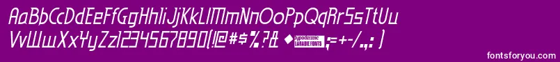EdenMillsItalic Font – White Fonts on Purple Background