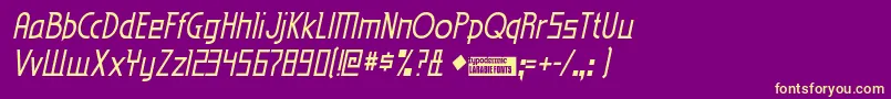 EdenMillsItalic Font – Yellow Fonts on Purple Background