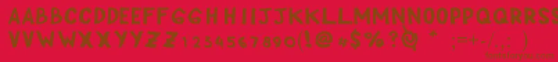 CippHand Font – Brown Fonts on Red Background