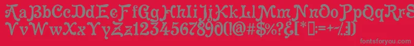 Cleopatra Font – Gray Fonts on Red Background