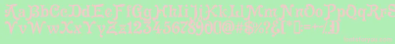 Cleopatra Font – Pink Fonts on Green Background