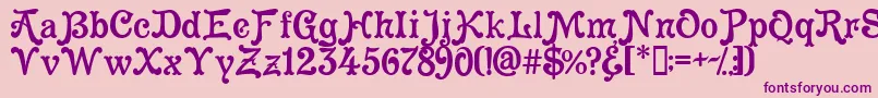 Cleopatra Font – Purple Fonts on Pink Background