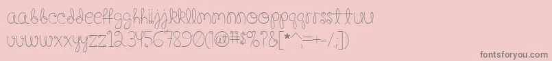 HappyBirthdayBaby Font – Gray Fonts on Pink Background