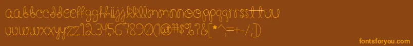 HappyBirthdayBaby Font – Orange Fonts on Brown Background