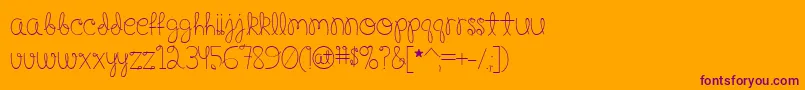 HappyBirthdayBaby Font – Purple Fonts on Orange Background