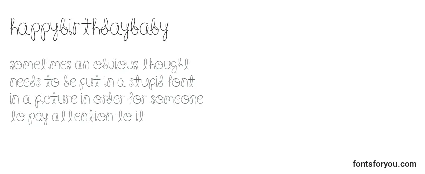 HappyBirthdayBaby-fontti