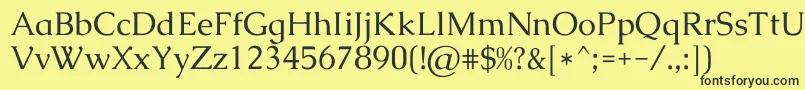 CaudexRegular Font – Black Fonts on Yellow Background