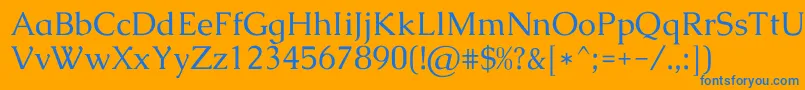 CaudexRegular Font – Blue Fonts on Orange Background