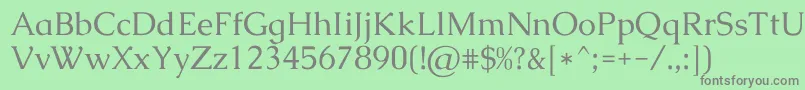 フォントCaudexRegular – 緑の背景に灰色の文字