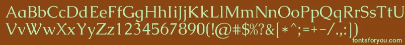 CaudexRegular Font – Green Fonts on Brown Background