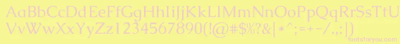 CaudexRegular Font – Pink Fonts on Yellow Background