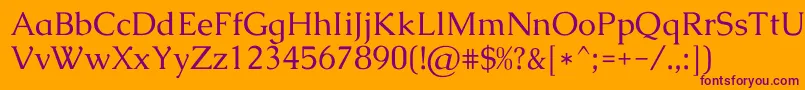 CaudexRegular Font – Purple Fonts on Orange Background