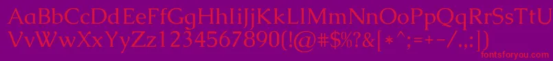 CaudexRegular Font – Red Fonts on Purple Background