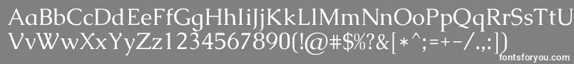 フォントCaudexRegular – 灰色の背景に白い文字