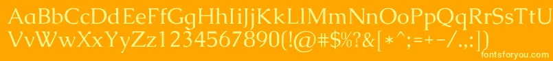 CaudexRegular Font – Yellow Fonts on Orange Background