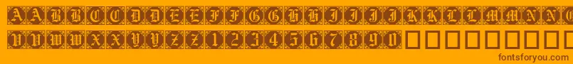 Gothiccornercaps Font – Brown Fonts on Orange Background