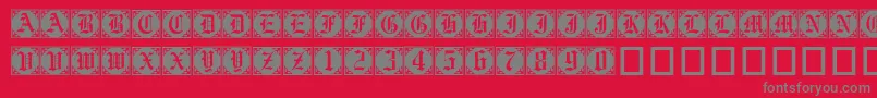 Gothiccornercaps Font – Gray Fonts on Red Background