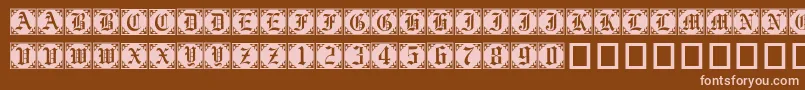 Gothiccornercaps Font – Pink Fonts on Brown Background