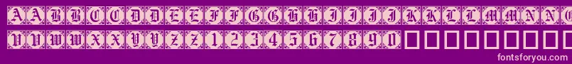 Gothiccornercaps Font – Pink Fonts on Purple Background