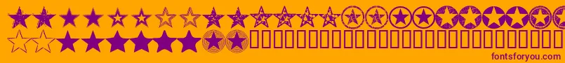 SeeingStars Font – Purple Fonts on Orange Background