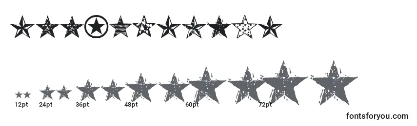 Größen der Schriftart SeeingStars