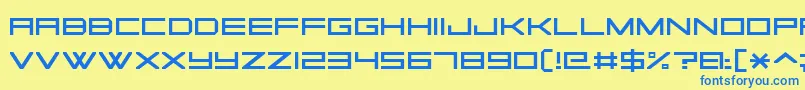 SquareSansSerif7 Font – Blue Fonts on Yellow Background
