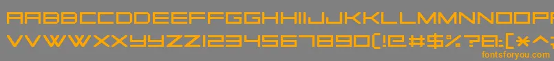 SquareSansSerif7 Font – Orange Fonts on Gray Background