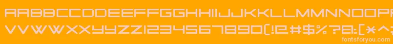SquareSansSerif7 Font – Pink Fonts on Orange Background