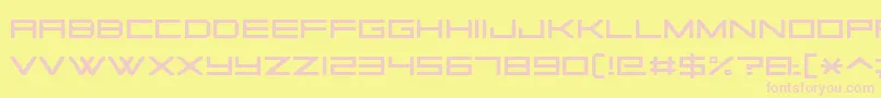 SquareSansSerif7 Font – Pink Fonts on Yellow Background