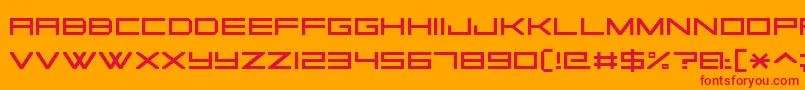 SquareSansSerif7 Font – Red Fonts on Orange Background