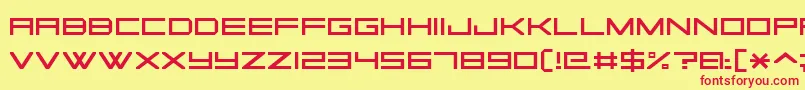 SquareSansSerif7 Font – Red Fonts on Yellow Background