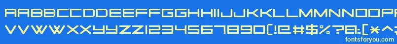 SquareSansSerif7 Font – Yellow Fonts on Blue Background