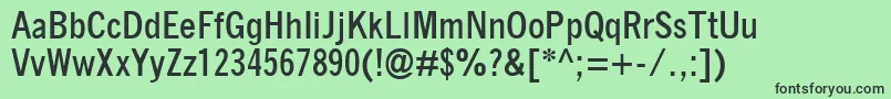 fuente QuicktypeCondensedBold – Fuentes Negras Sobre Fondo Verde