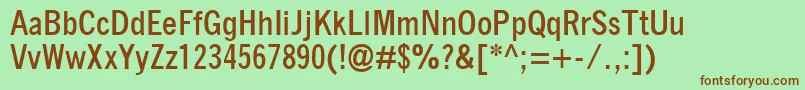 Шрифт QuicktypeCondensedBold – коричневые шрифты на зелёном фоне