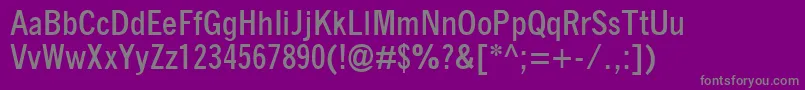 Шрифт QuicktypeCondensedBold – серые шрифты на фиолетовом фоне