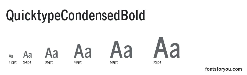 Размеры шрифта QuicktypeCondensedBold