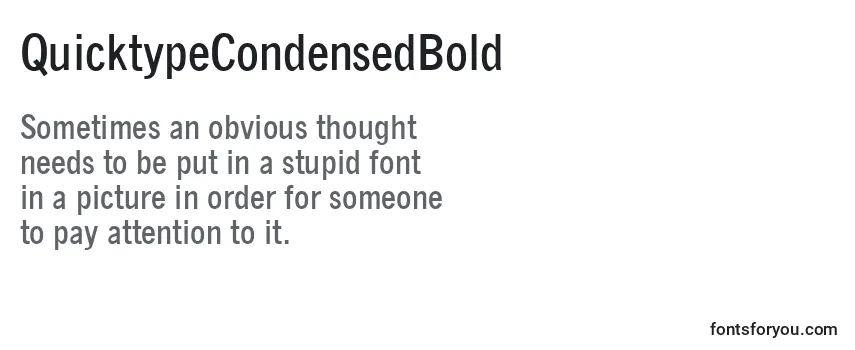 QuicktypeCondensedBold Font