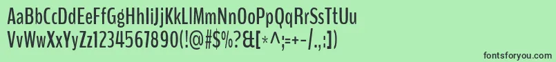 BenchnineBold Font – Black Fonts on Green Background