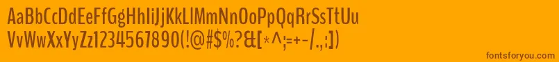 Police BenchnineBold – polices brunes sur fond orange