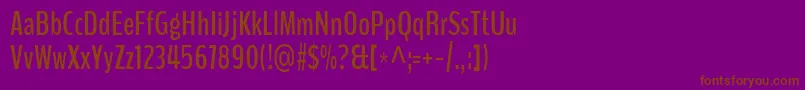 Police BenchnineBold – polices brunes sur fond violet